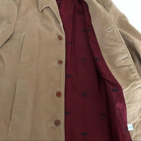 BRAD WHITNEY Tan Corduroy Jacket Blazer Lined Button Front Vintage 70s - Picture 5 of 9